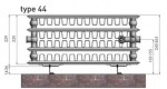 Panel radiator VK44-200-1100