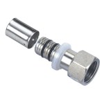 Screw connector, flat seal