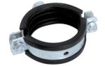 63-67 Steel clamp with rubber, two-screw, nut M8/M10